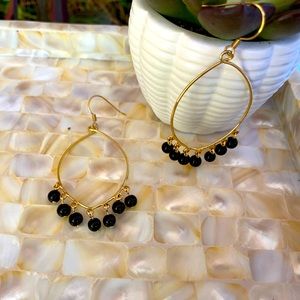 Lia Sophia gold and black earrings
